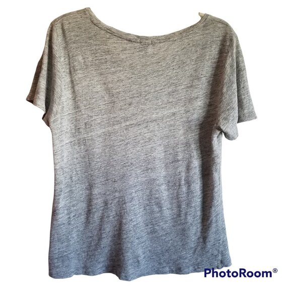 J Crew Black Label 100% Linen Tee with Aztec Embroidery and Tassels - Picture 2 of 10